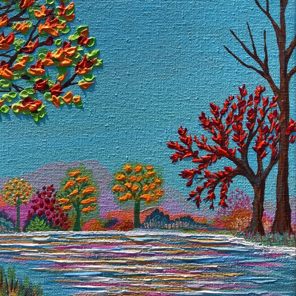 Autumn Trees Original Painting 🍁 Fall Leaves Art - Picture 6 of 12